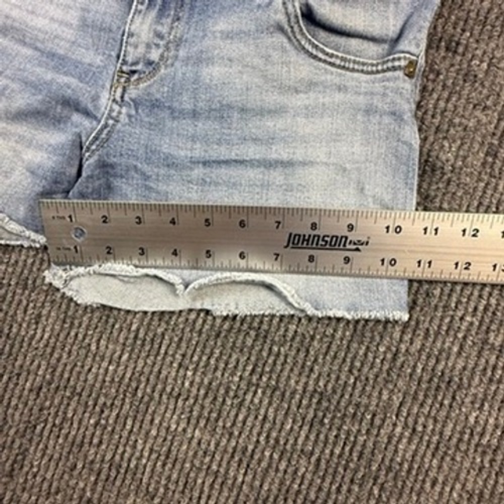 KUT from the Kloth Gidget Fray Womens Light Wash Raw Hem Denim Jean Short Size 6 - Picture 5 of 11
